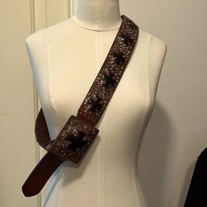 Studded Leather Ariat Belt Large